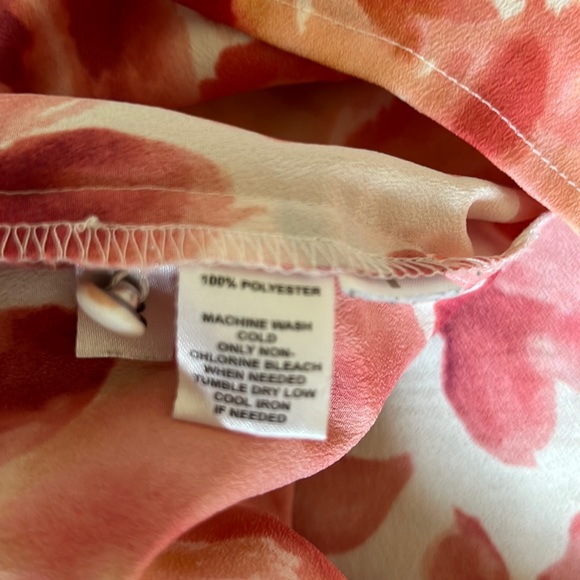 Loft Rose Print Floral Sleeveless Bouse - Picture 4 of 6